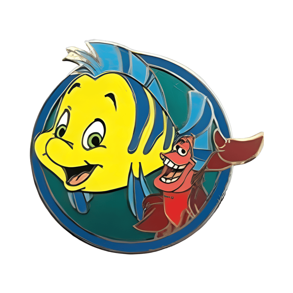 The Little Mermaid - Flounder and Sebastian Disney pin