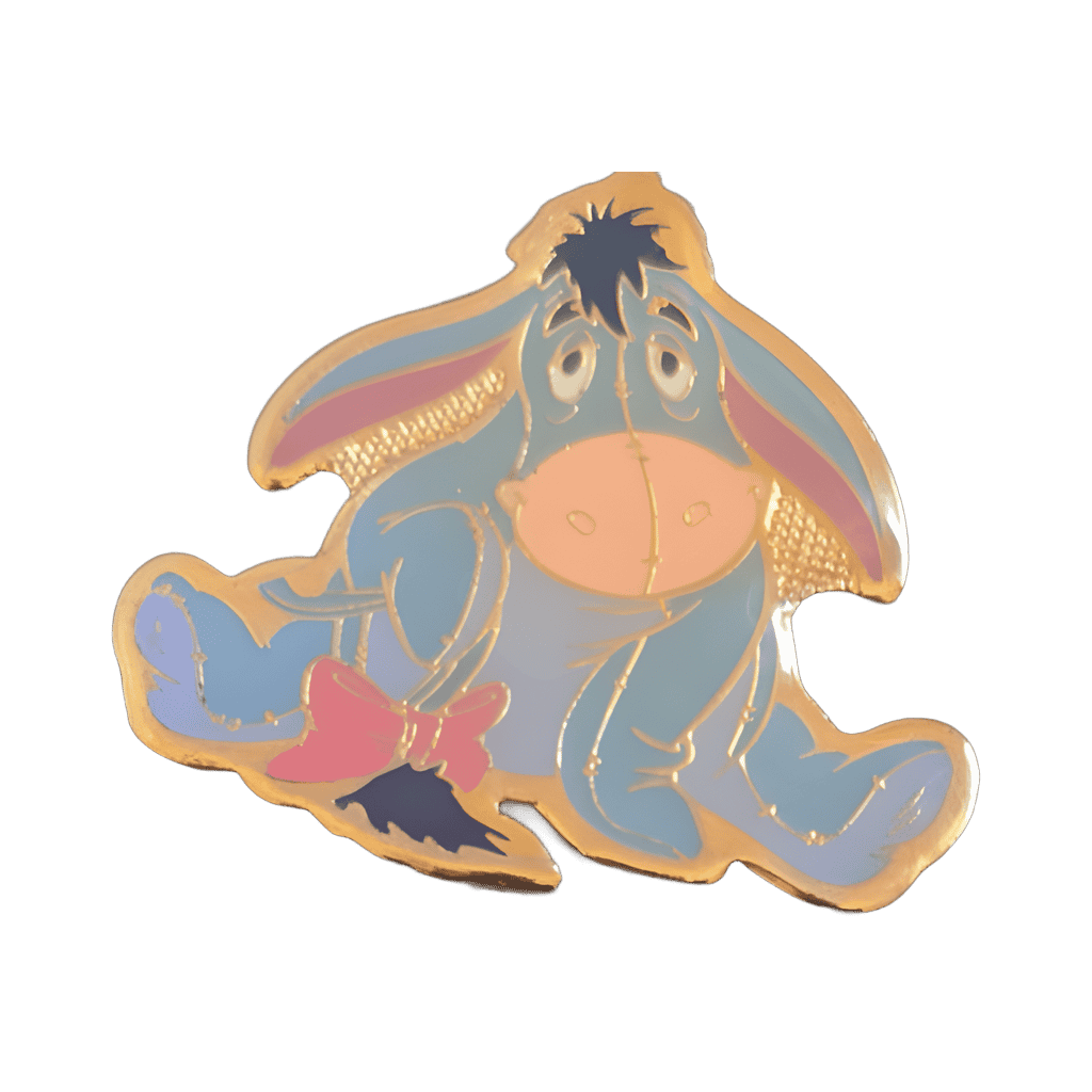 Eeyore Sitting Holding Tail Disney pin