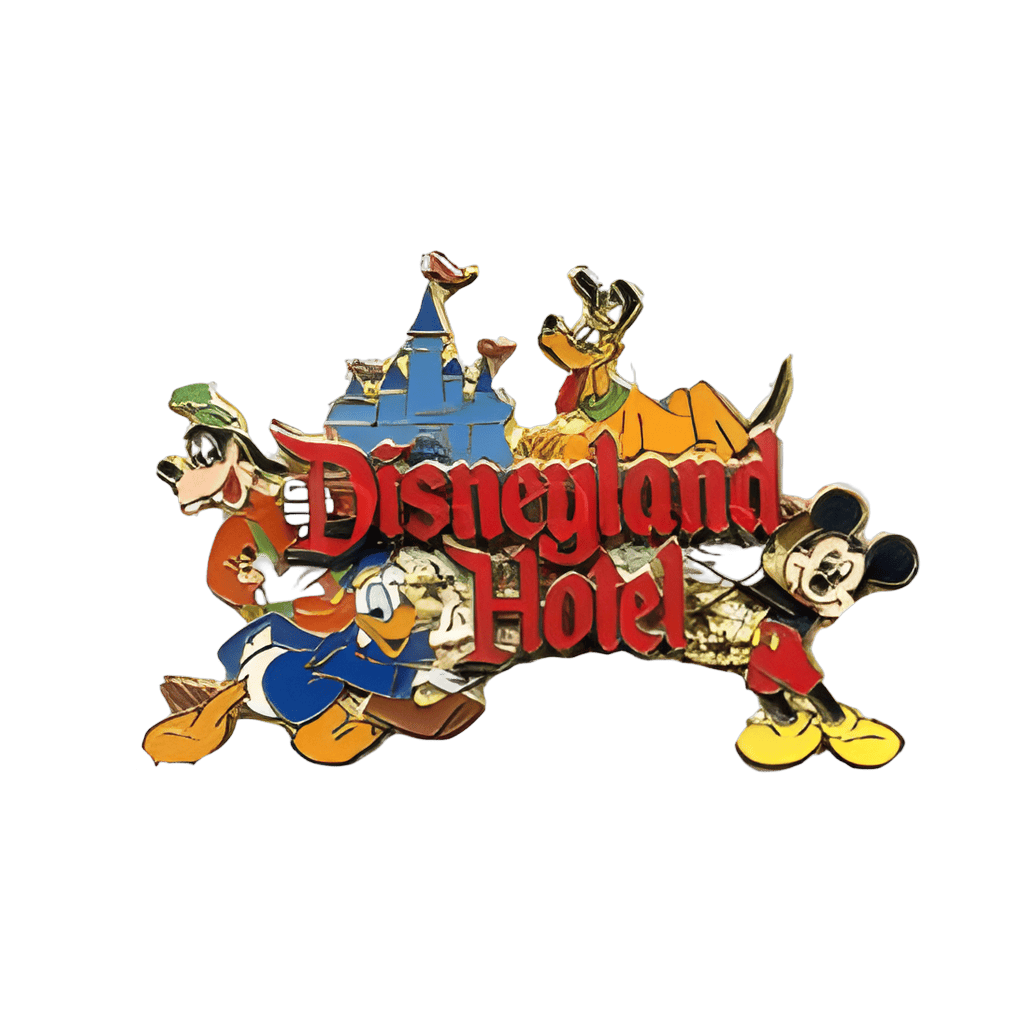 Goofy, Donald, Pluto, and Mickey with Logo Disney pin