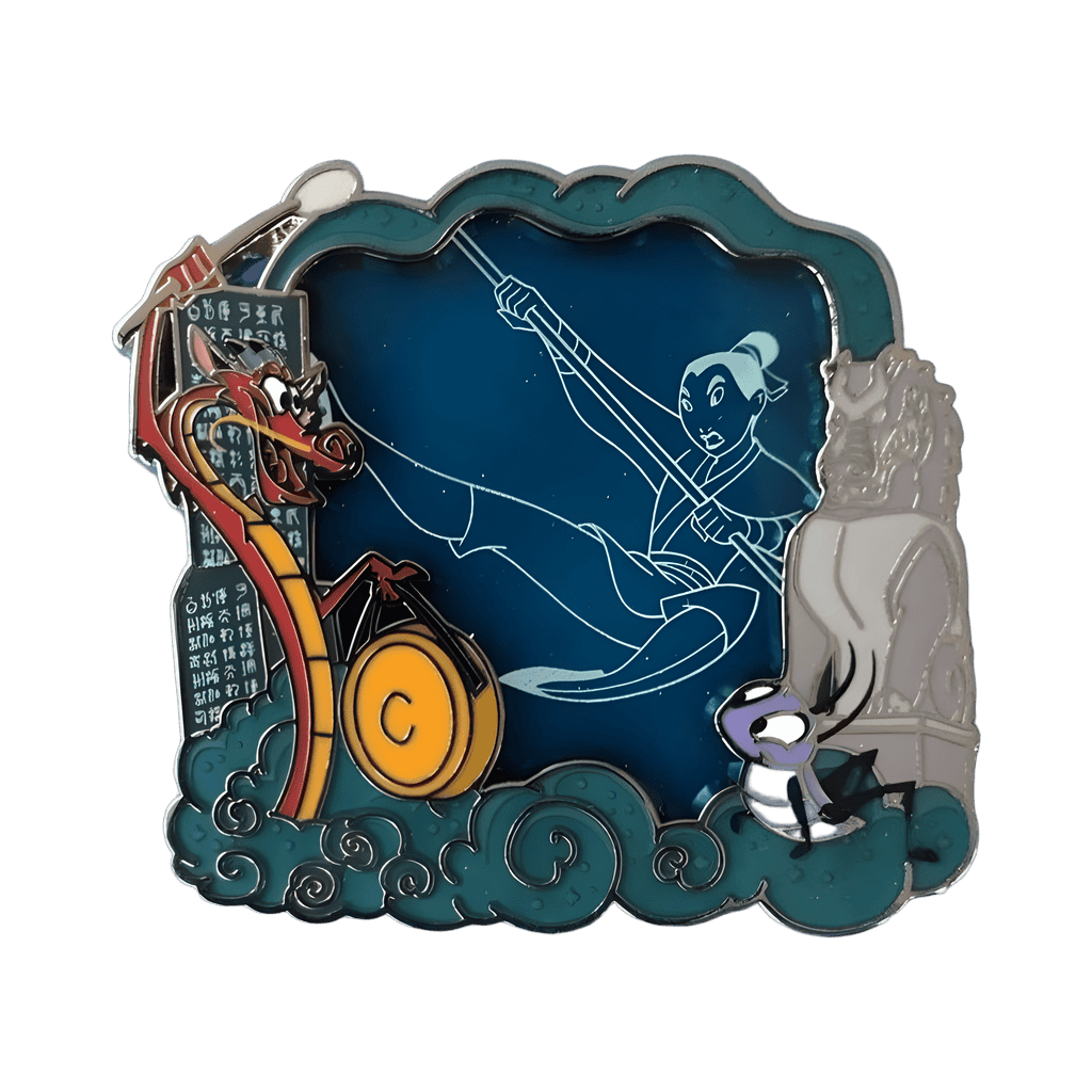 Mushu and Crickee - Mulan Kick Scene Disney pin
