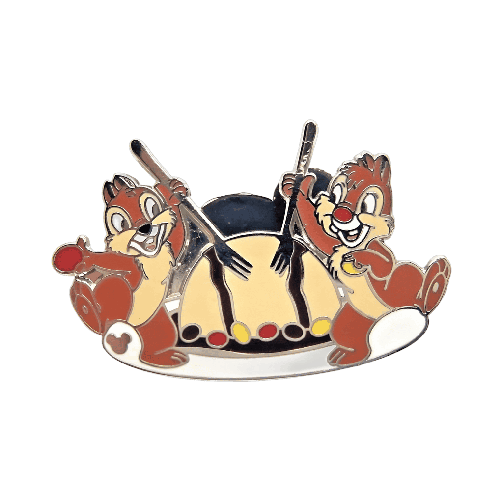 Chip and Dale with Zebra Dome Ice Cream Sundae Disney pin