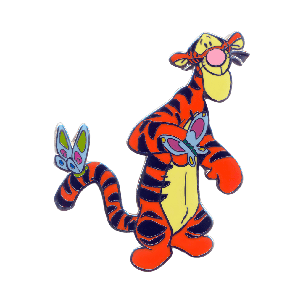 Tigger with a Butterfly on his tail and his right hand Disney pin