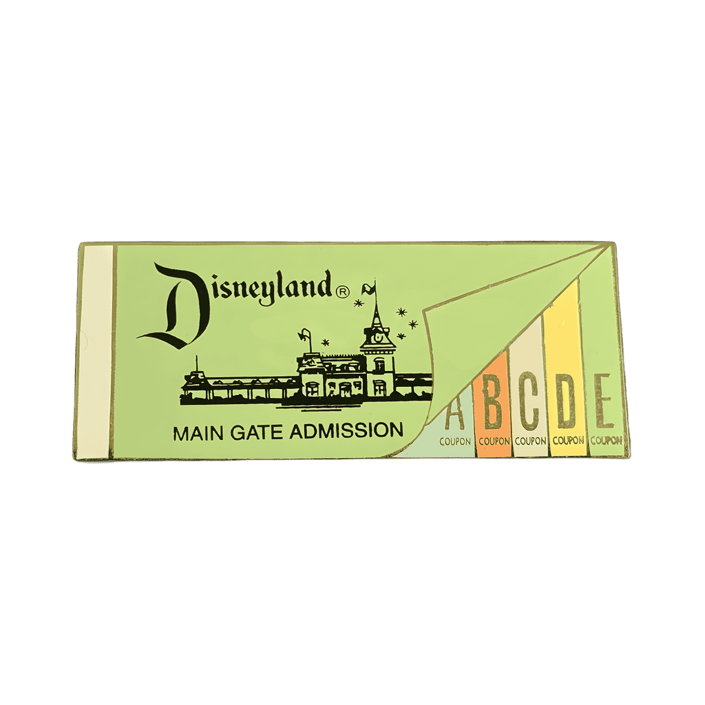 Disneyland Main Gate Admission Ticket Book Disney pin