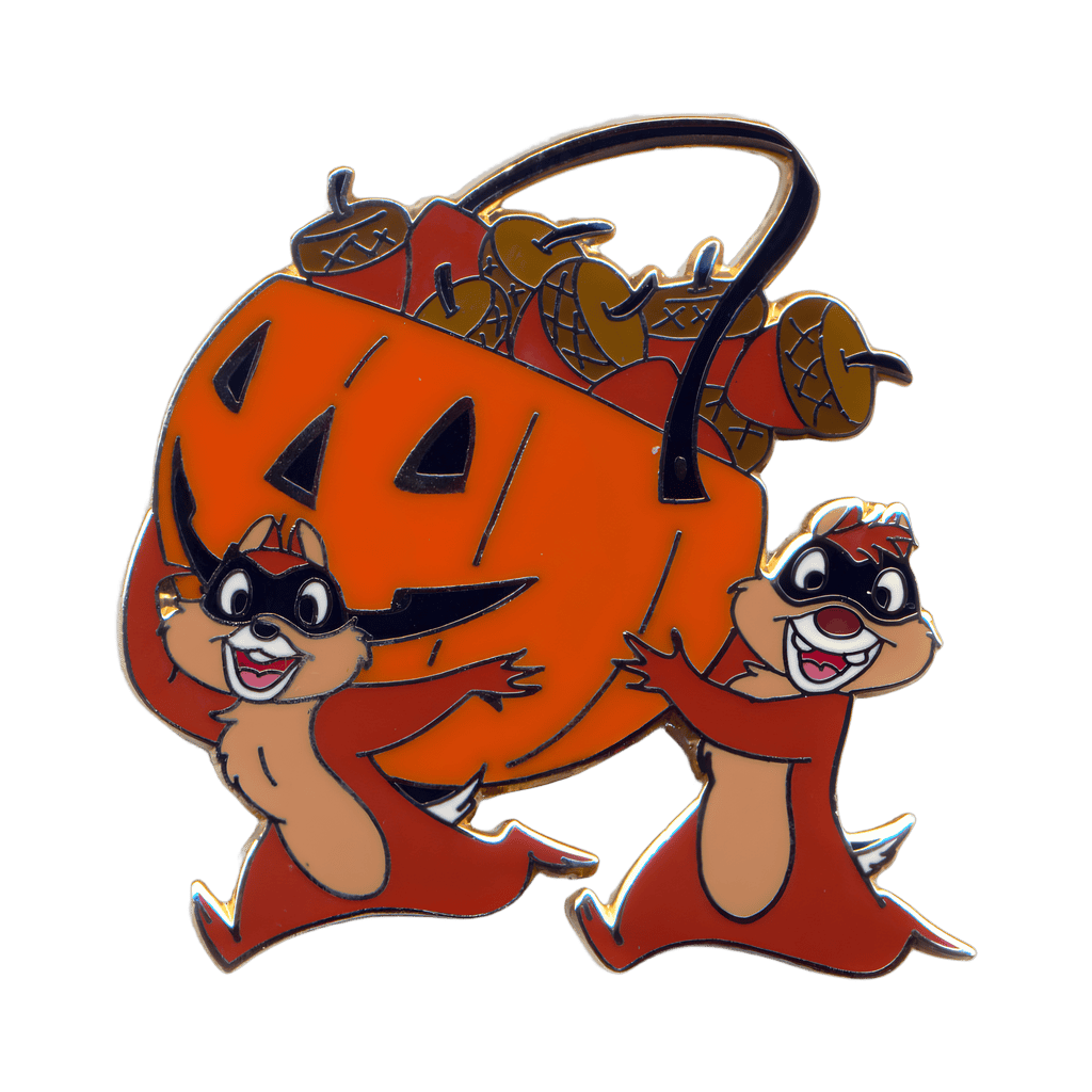 Chip & Dale Carrying a Pupmkin Bucket Full of Acorns Disney pin