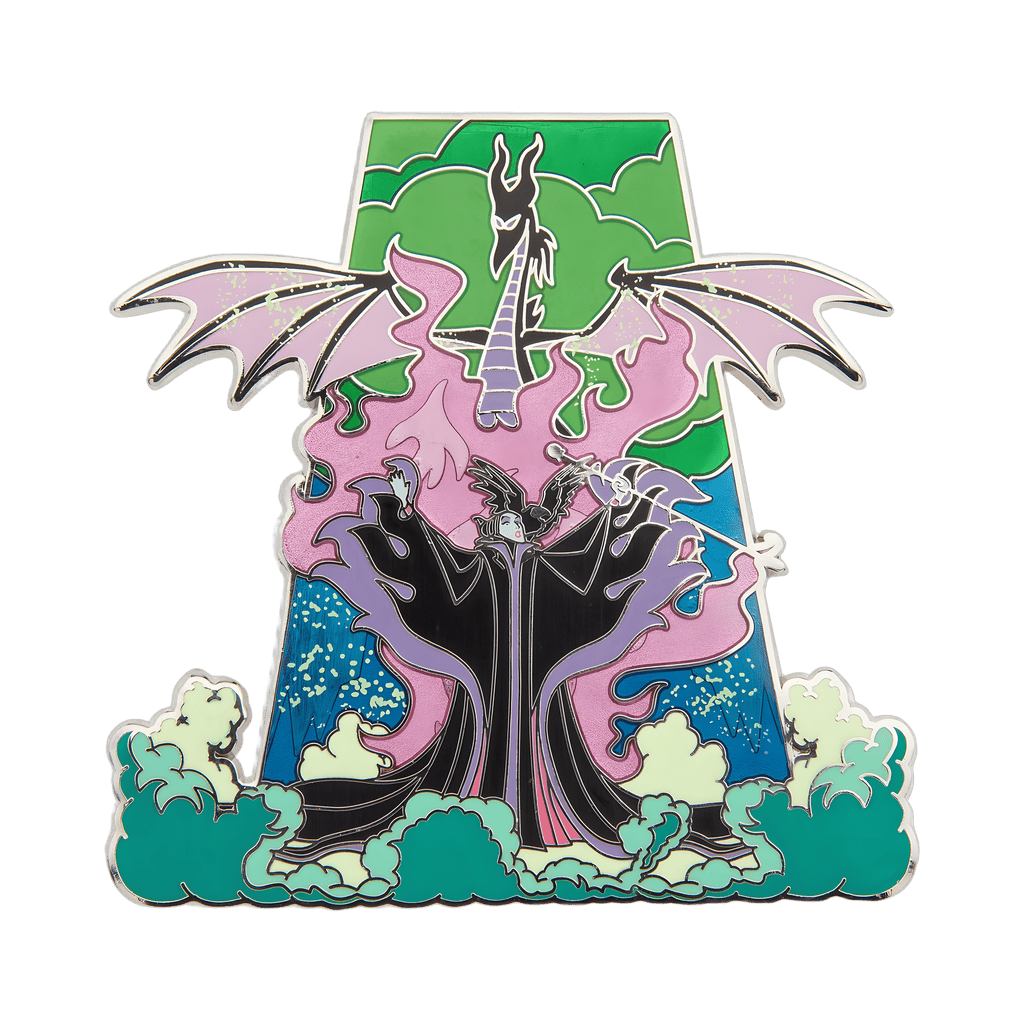 Version #1 - Maleficent with Green Background Disney pin