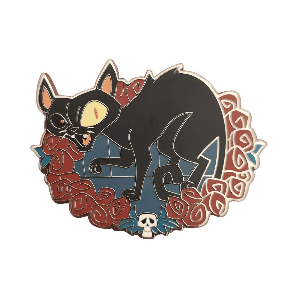 Floral Wreath Frames Mystery Collection — The One-Eyed Black Cat Disney pin