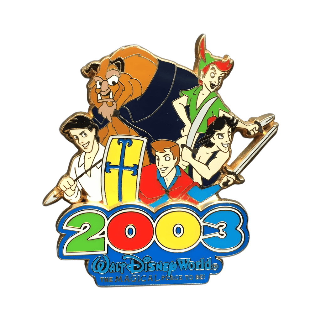 Heroes - Beast, Peter Pan, Prince Eric, Aladdin and Prince Phillip Disney pin