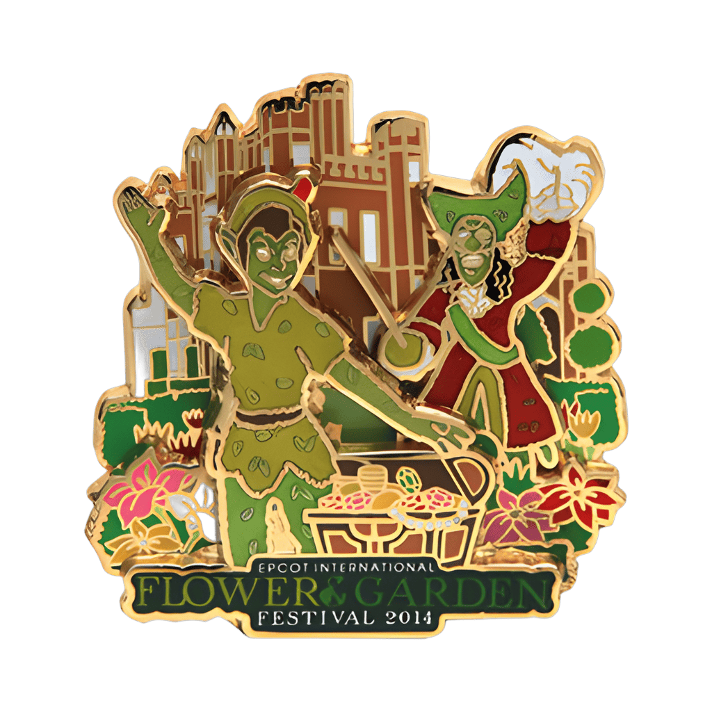 Peter Pan and Hook Topiaries Disney pin