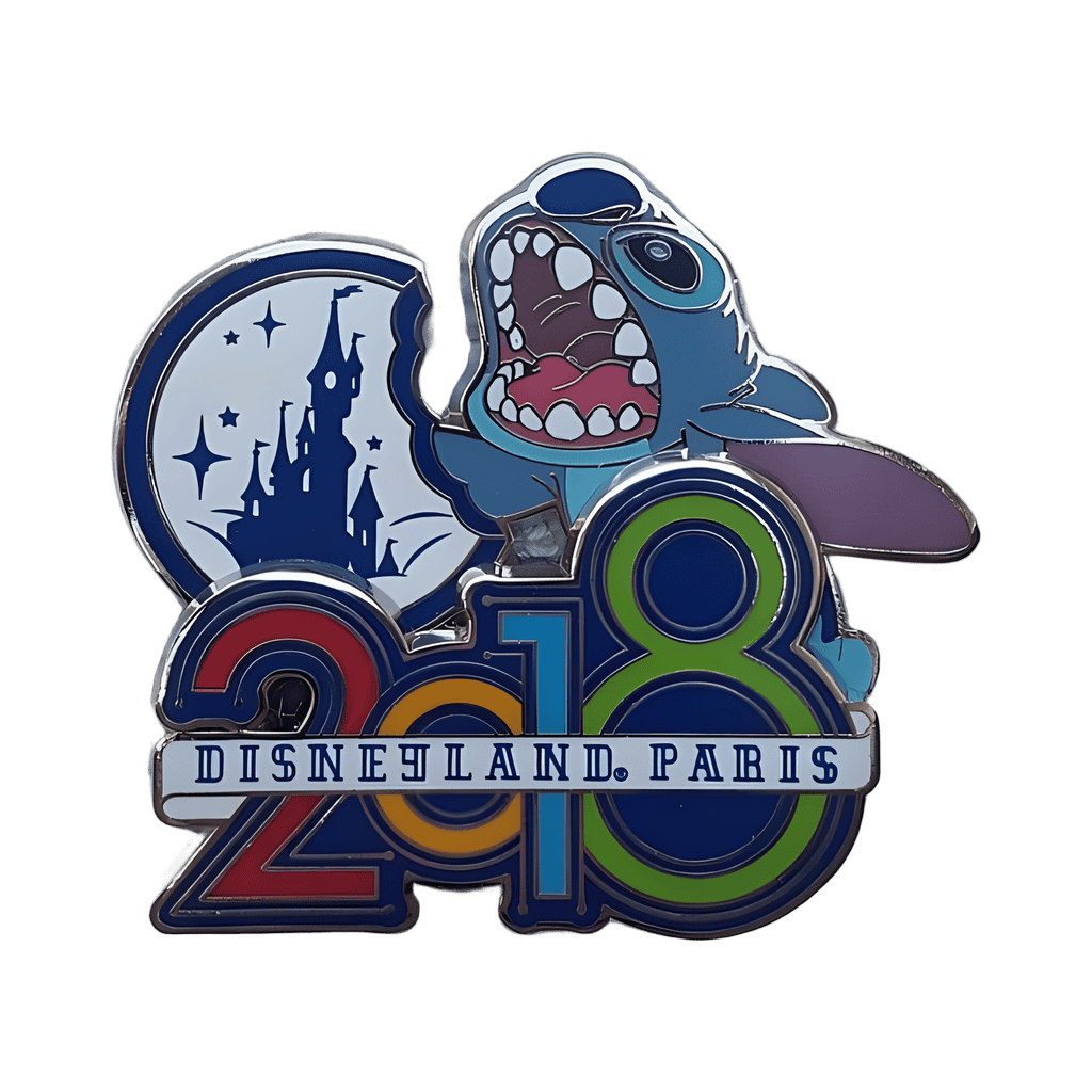 Stitch Biting Castle Logo Disney pin