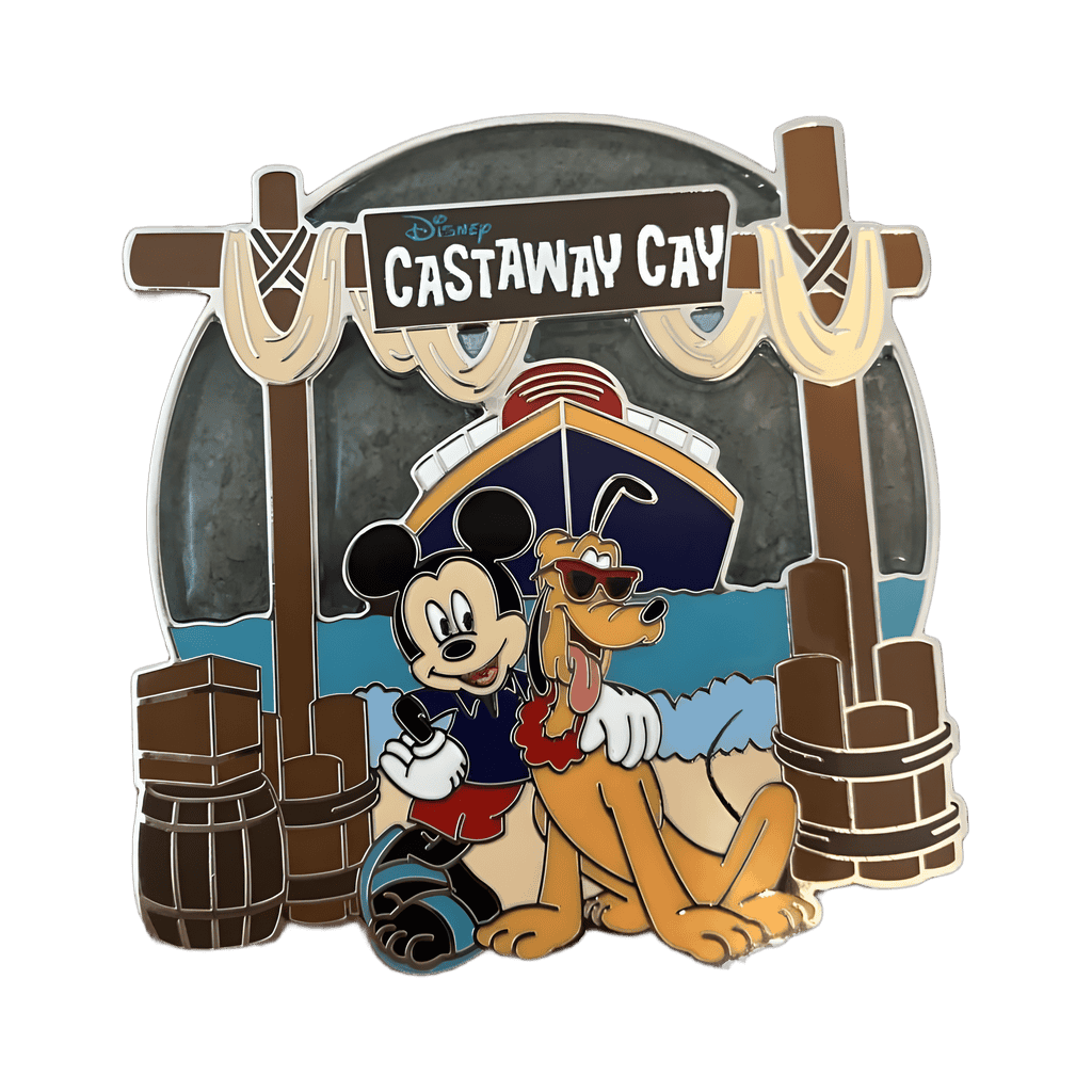 Mickey and Pluto at Castaway Cay Disney pin