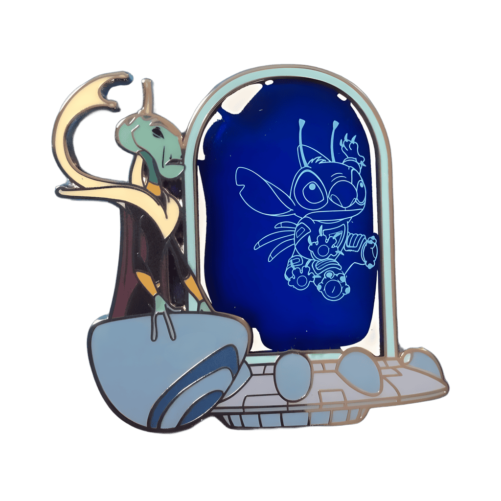 Dark Blue Stained Glass Disney pin