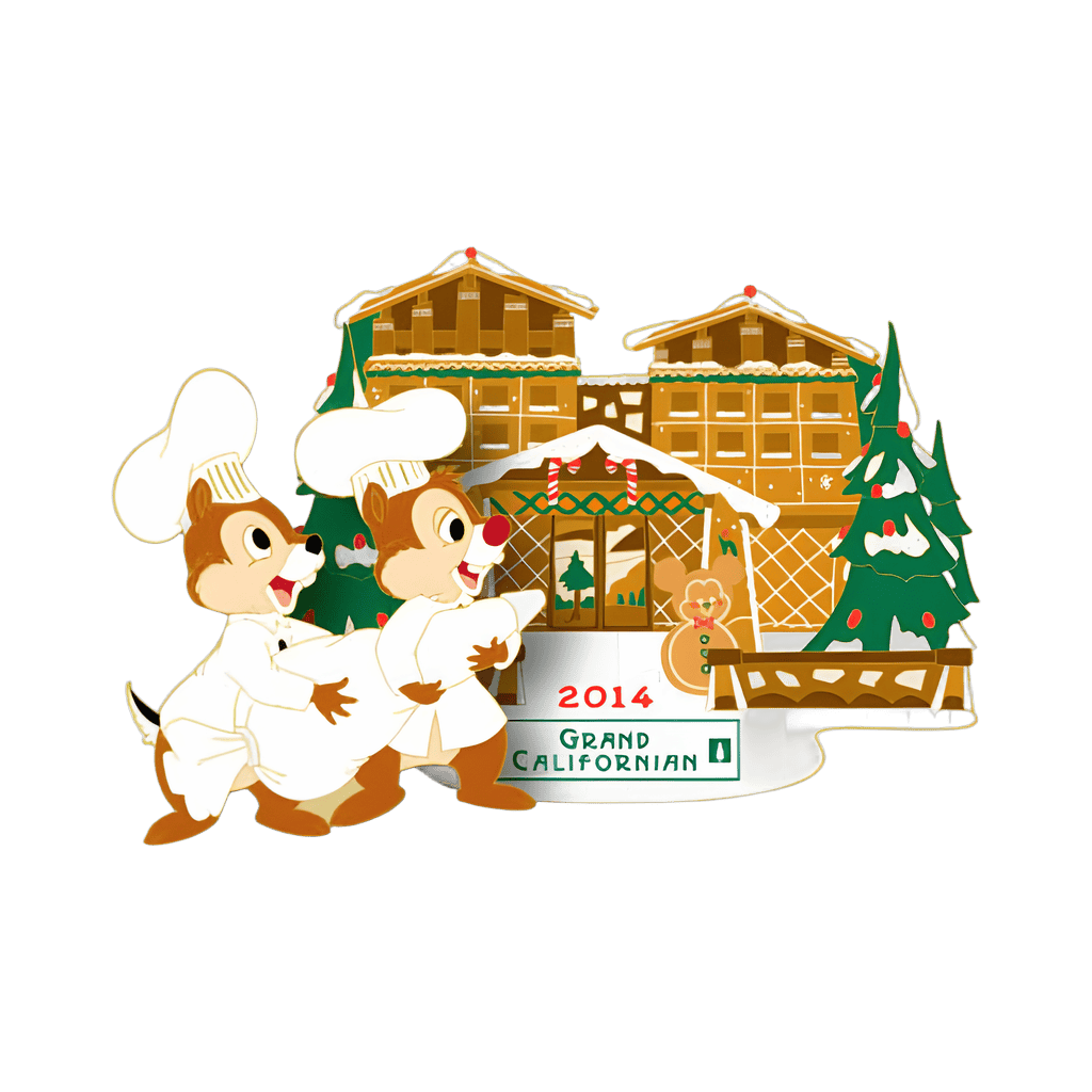 Great Californian - Chip & Dale Making a Gingerbread House Disney pin
