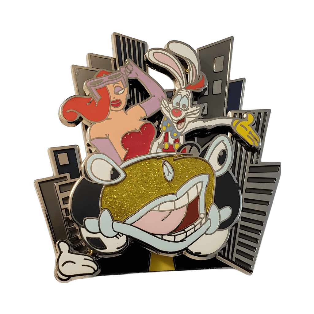 Jessica and Roger Rabbit riding Benny the Cab Disney pin