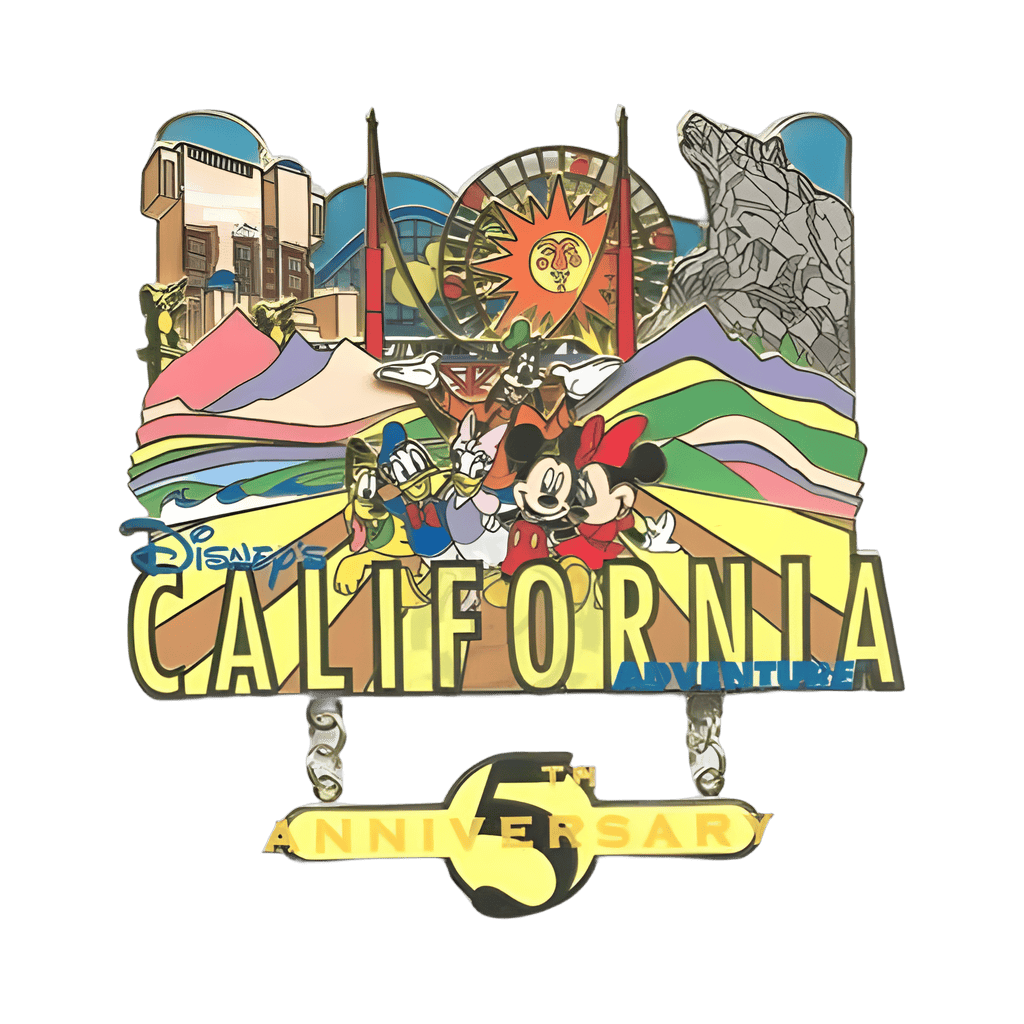 5th Anniversary — Sensational Six and Park Icons Jumbo Dangle Disney pin