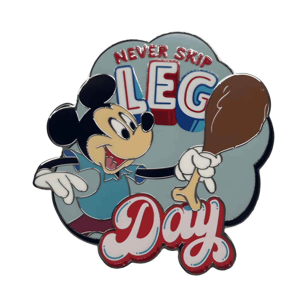 Mickey Mouse: Never Skip Leg Day Disney pin
