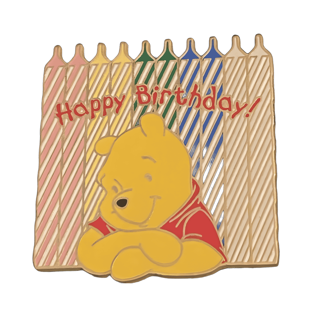 Winnie the Pooh with Candles Disney pin