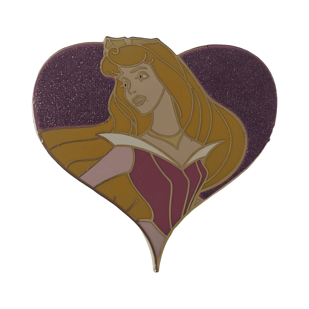 Aurora heart Disney pin