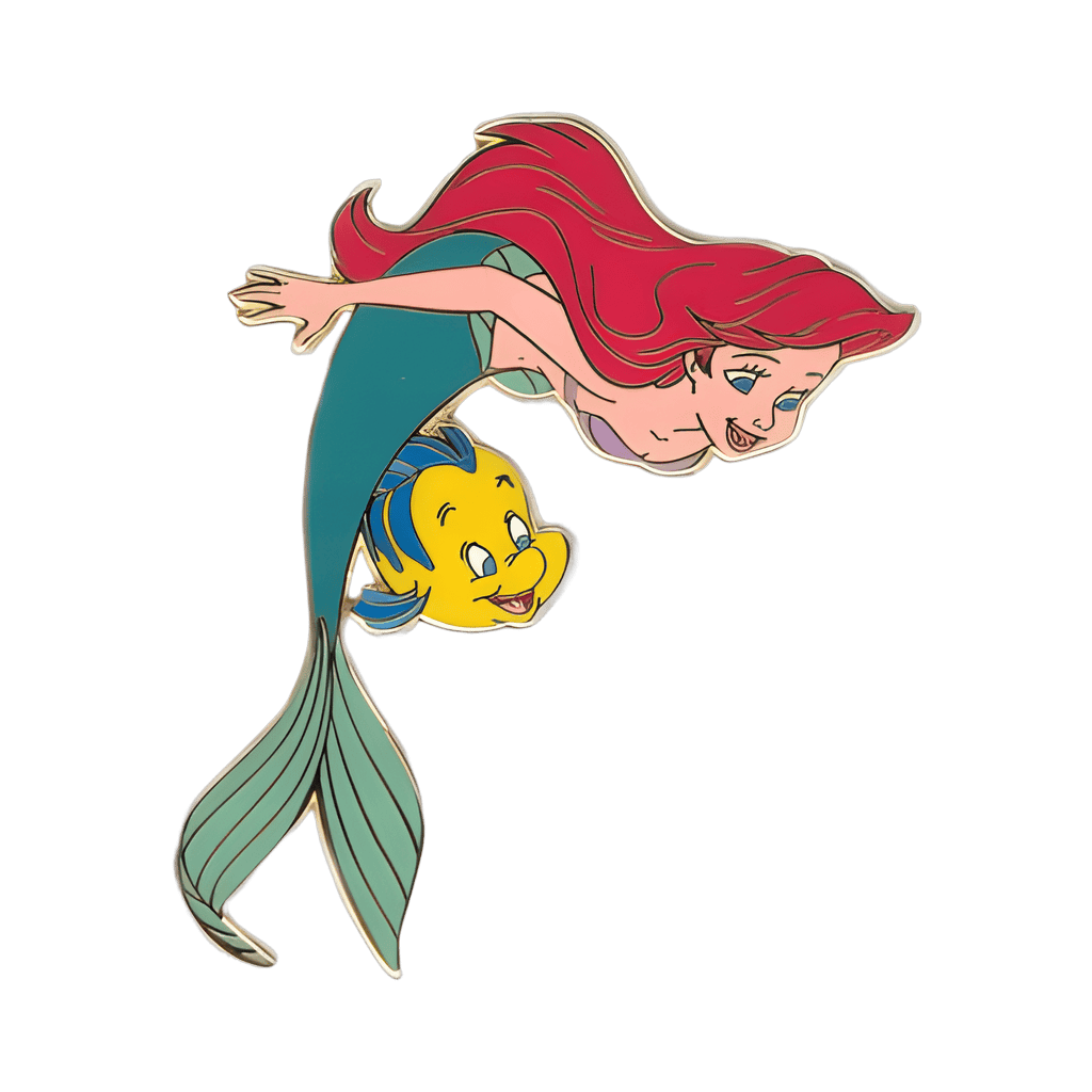 Ariel and Flounder Disney pin