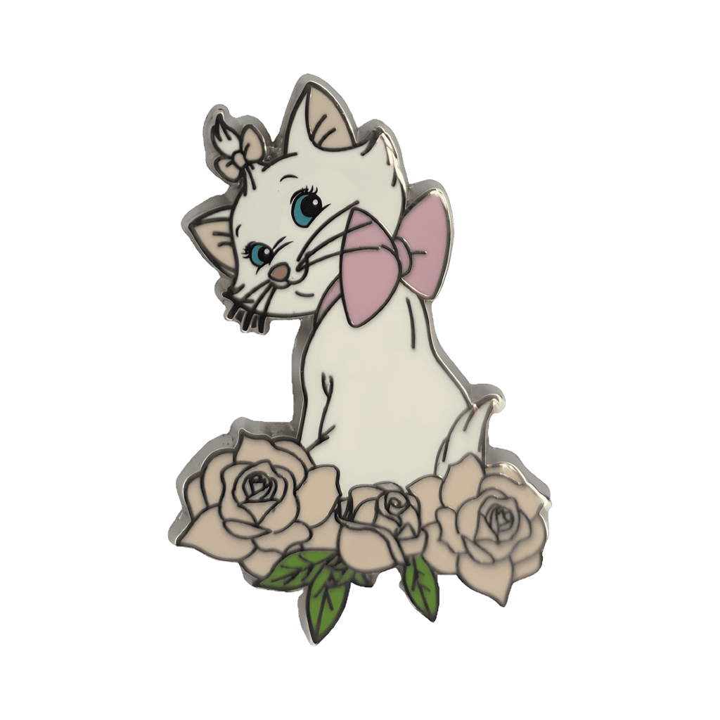 Marie with pink roses Disney pin