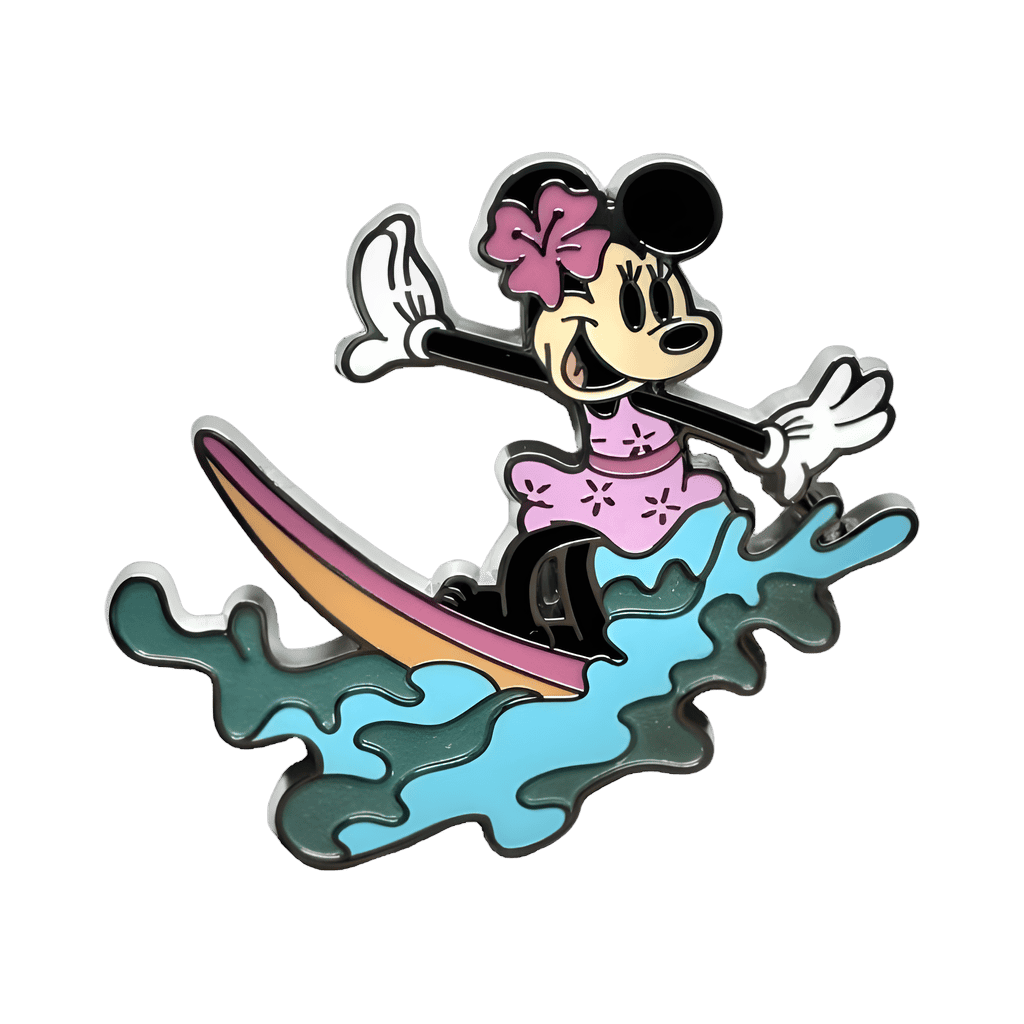 Mickey & Minnie Surfing Set - Minnie Mouse on Surfboard Disney pin