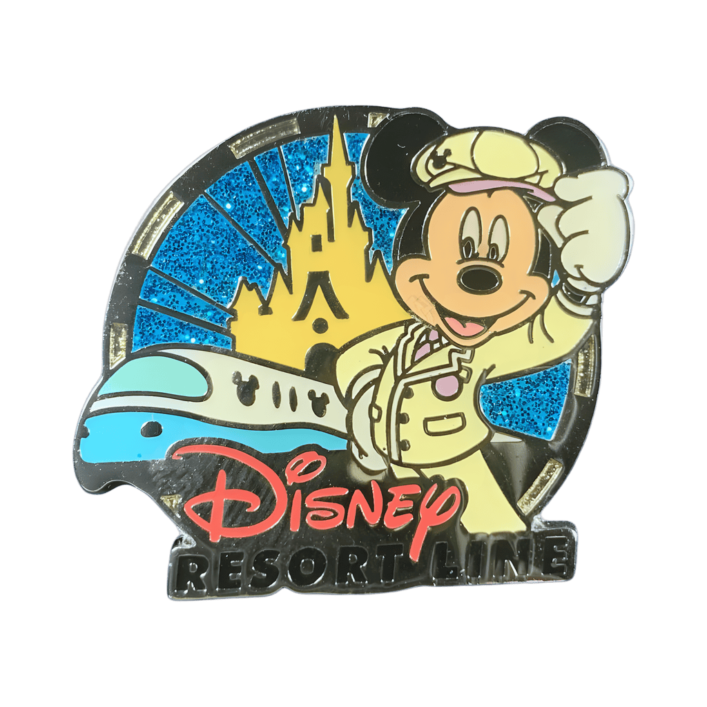 Mickey in Front of the Monorail and Castle Disney pin