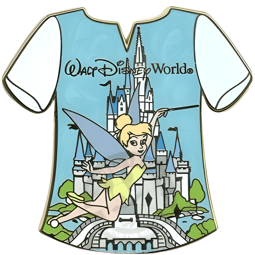 Tinker Bell with Cinderella's Castle Disney pin