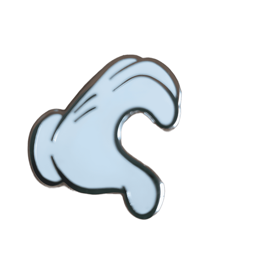Left heart hand Disney pin