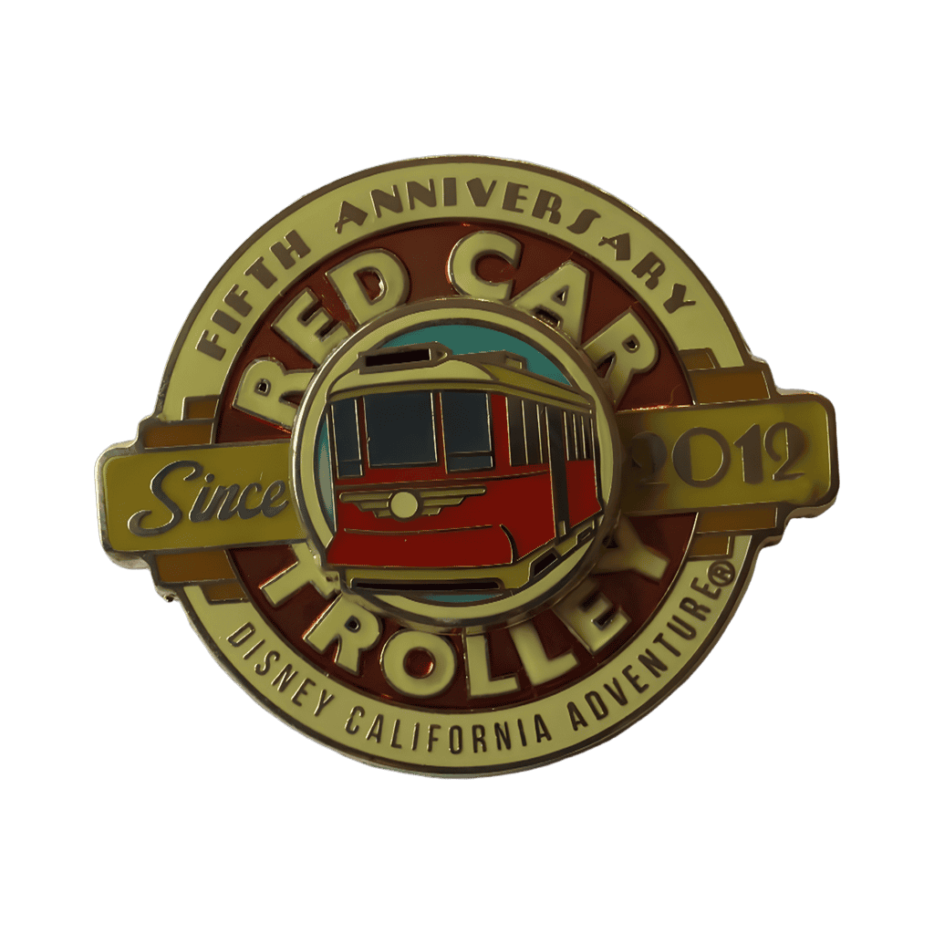Red car Trolley 5th anniversary Disney pin