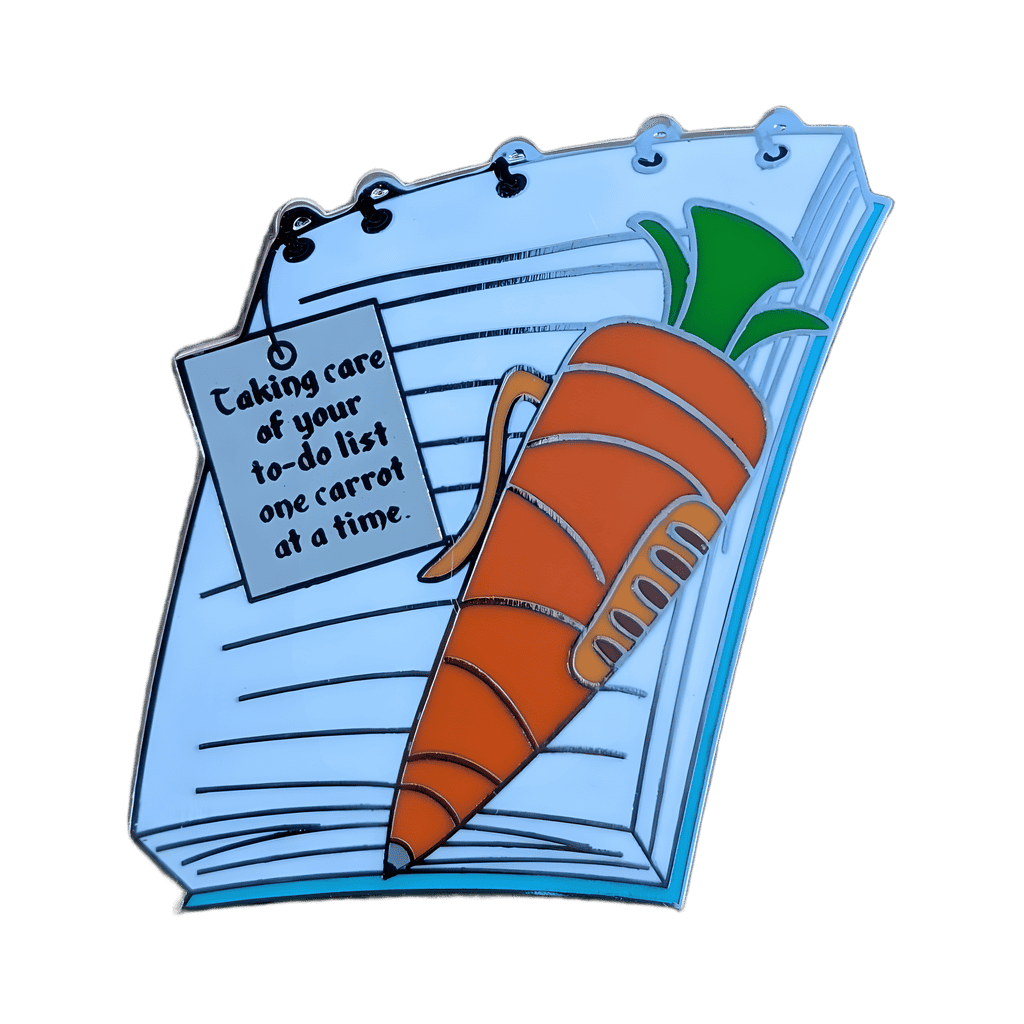 Carrot and Notebook Disney pin