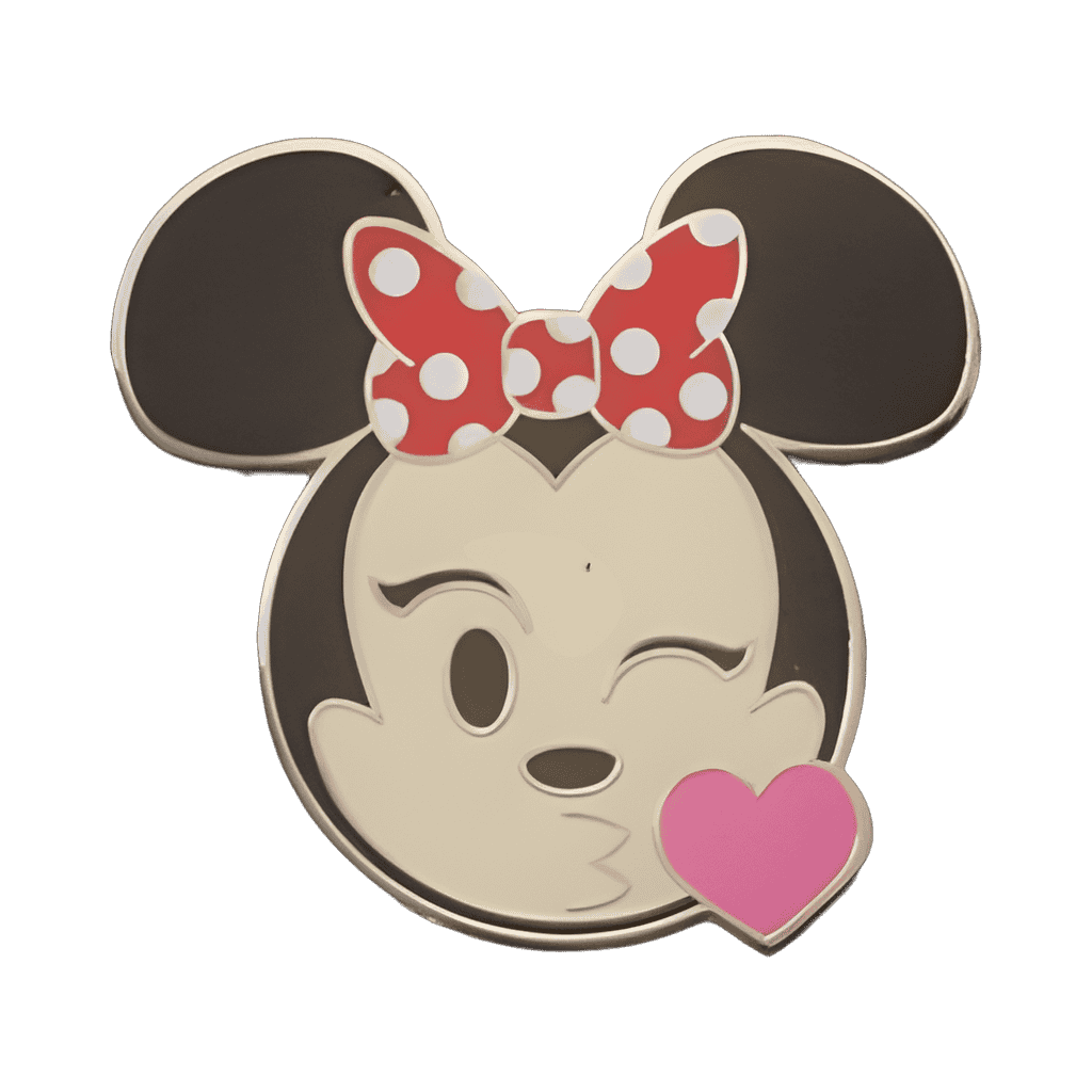 Minnie Mouse Emoji Booster Set - Minnie Kissing Disney pin