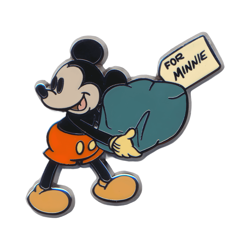 Set # 1 - Mickey Mouse holding a Present for Minnie Disney pin