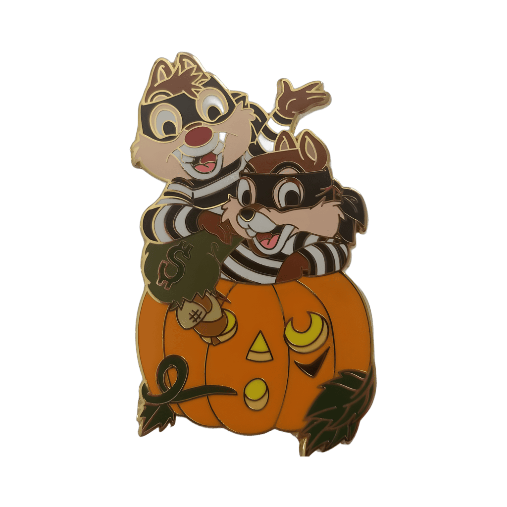 Chip & Dale Jack-o-lantern Pumpkin Disney pin