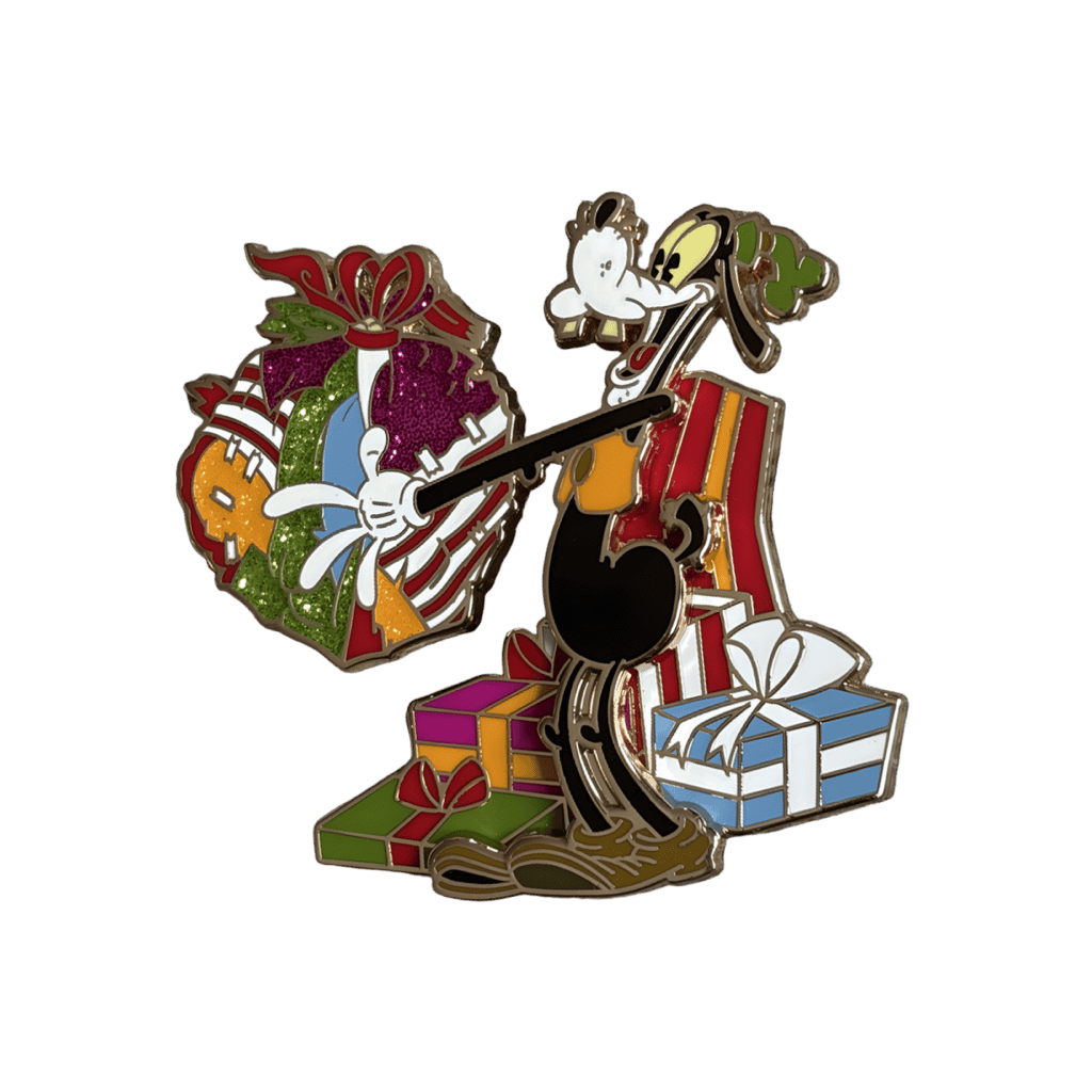 Goofy with Christmas Present Disney pin