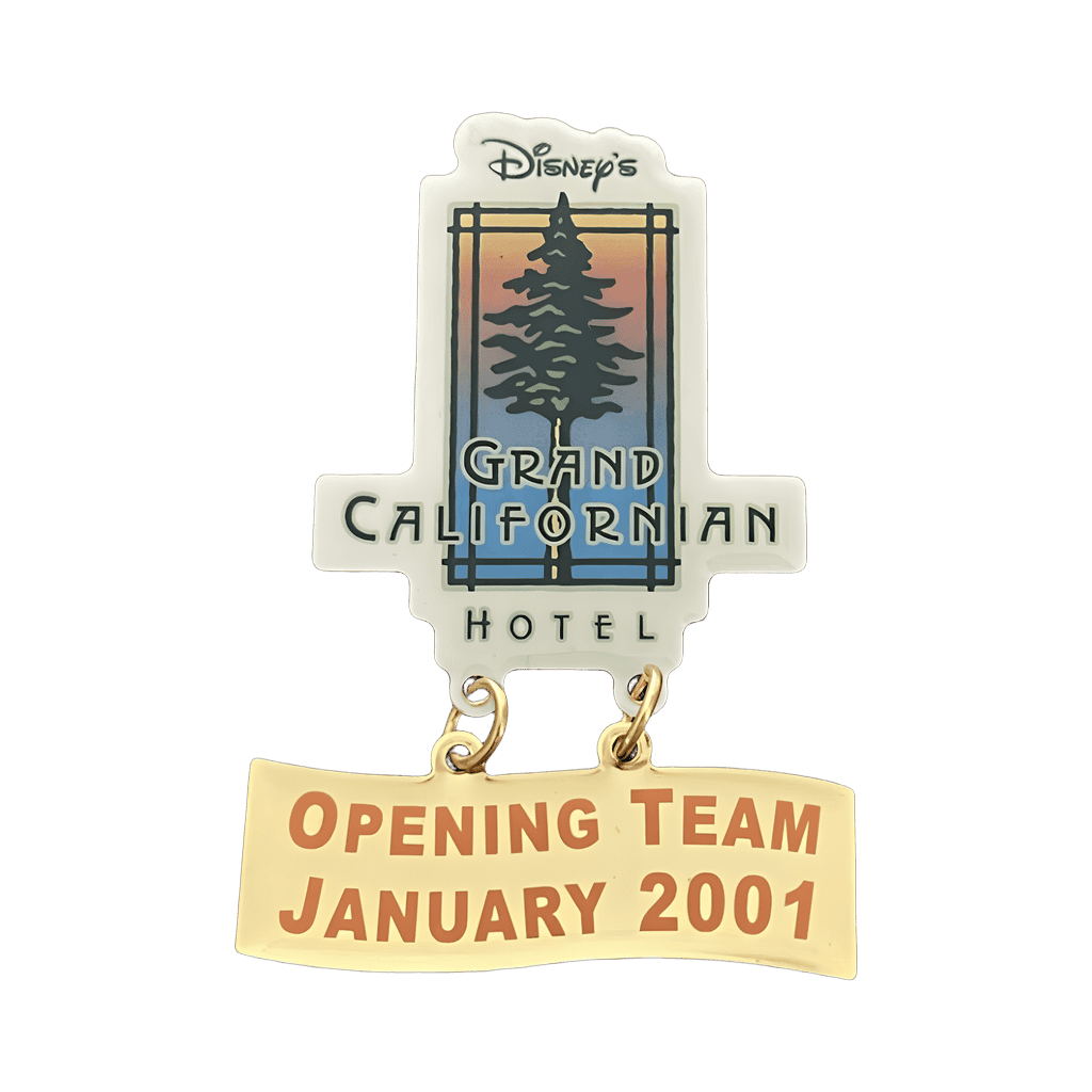 Disney’s Grand Californian Hotel & Spa “Opening Team, January 2001” Dangle Disney pin