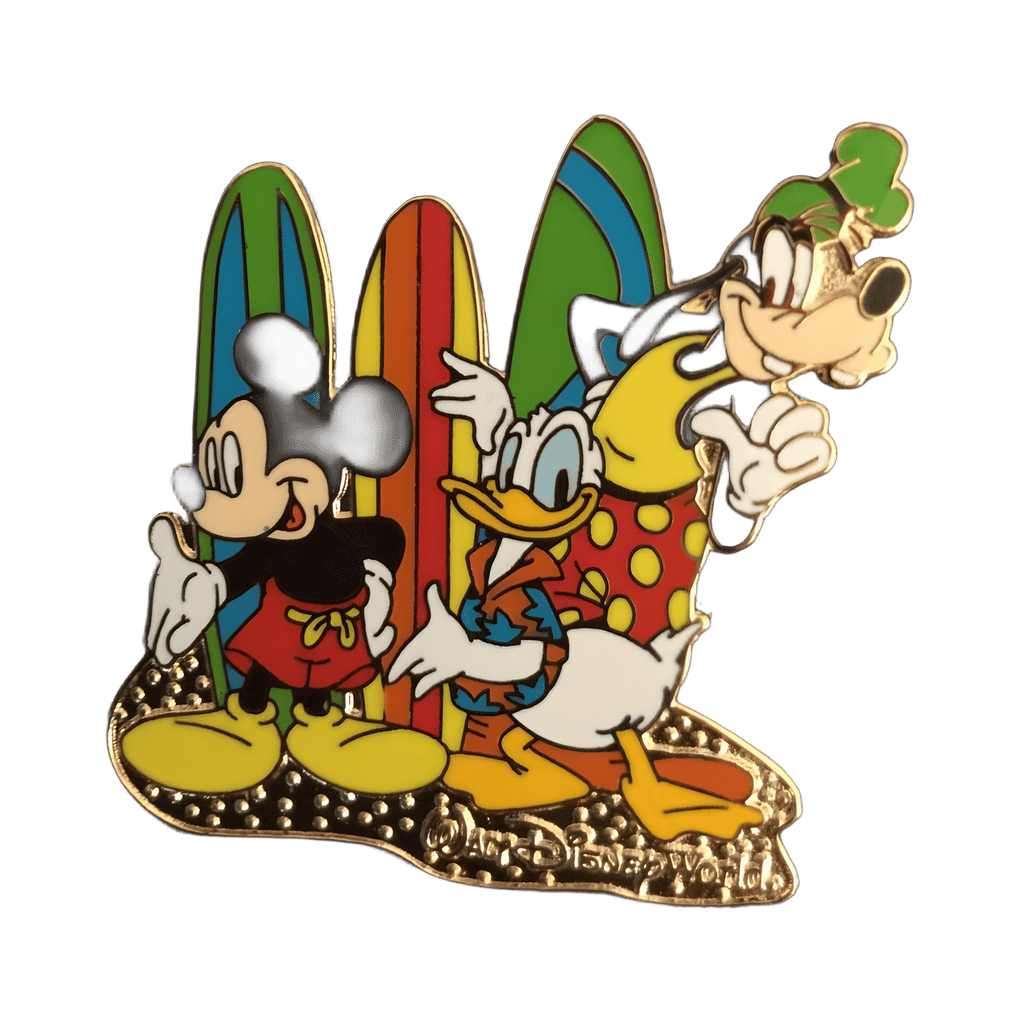 Mickey and Friends with Surfboards Disney pin