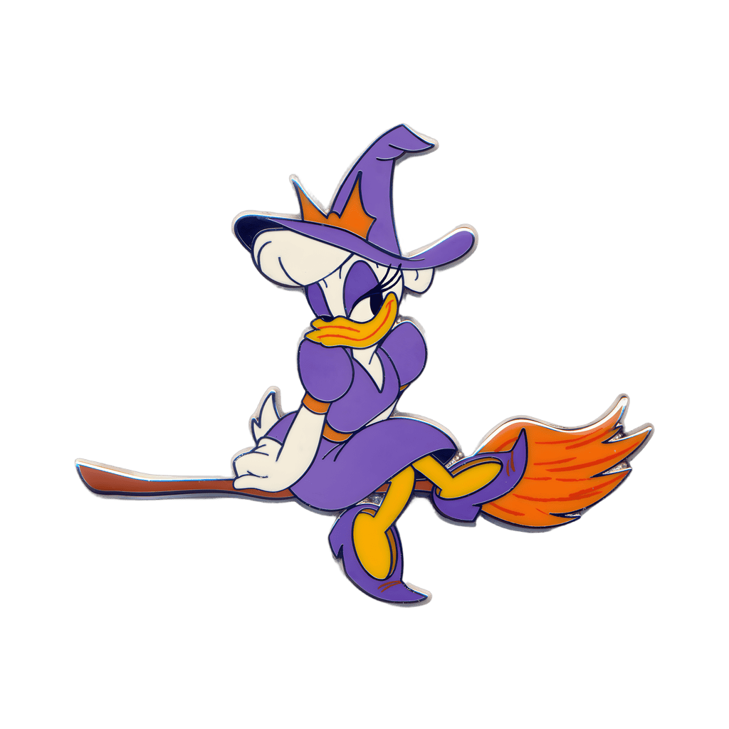Witch Daisy Riding a Broom Disney pin