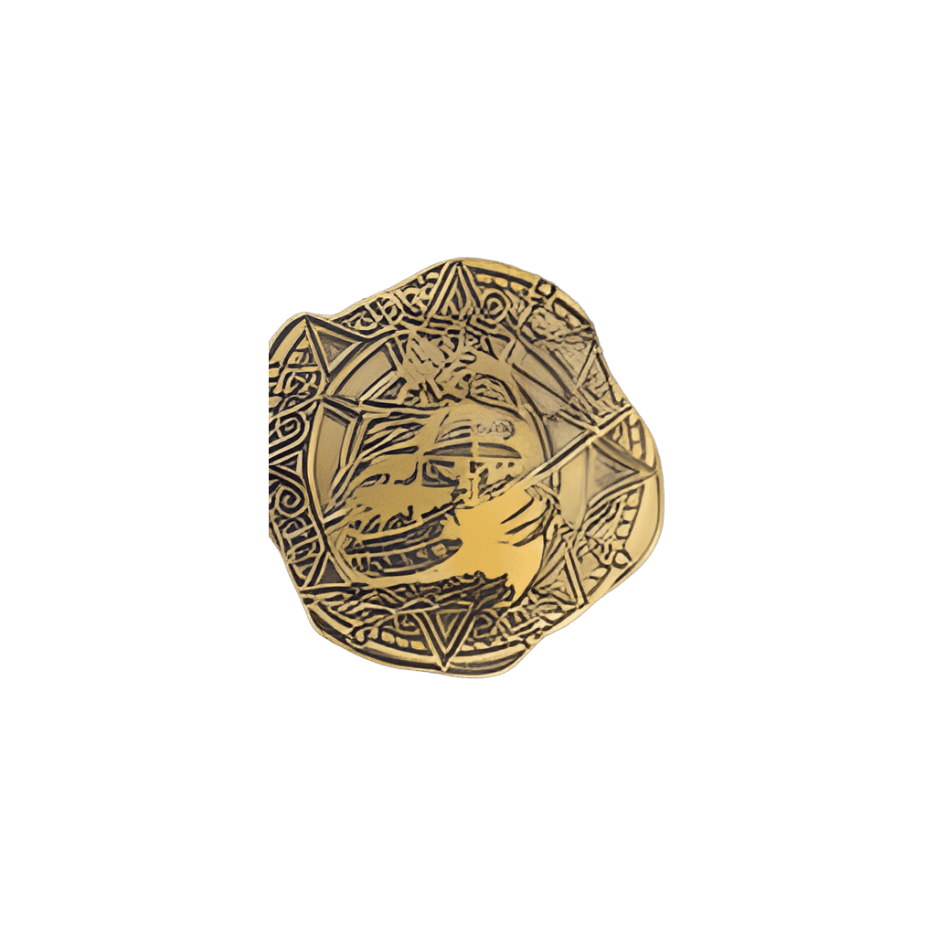 Adventures of the 7 Seas Lagoon Pirate Skull and Ship Doubloon Disney pin