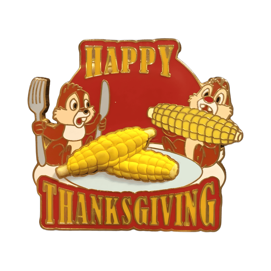 Happy Thanksgiving 2008 - Chip 'n' Dale with Corn Disney pin