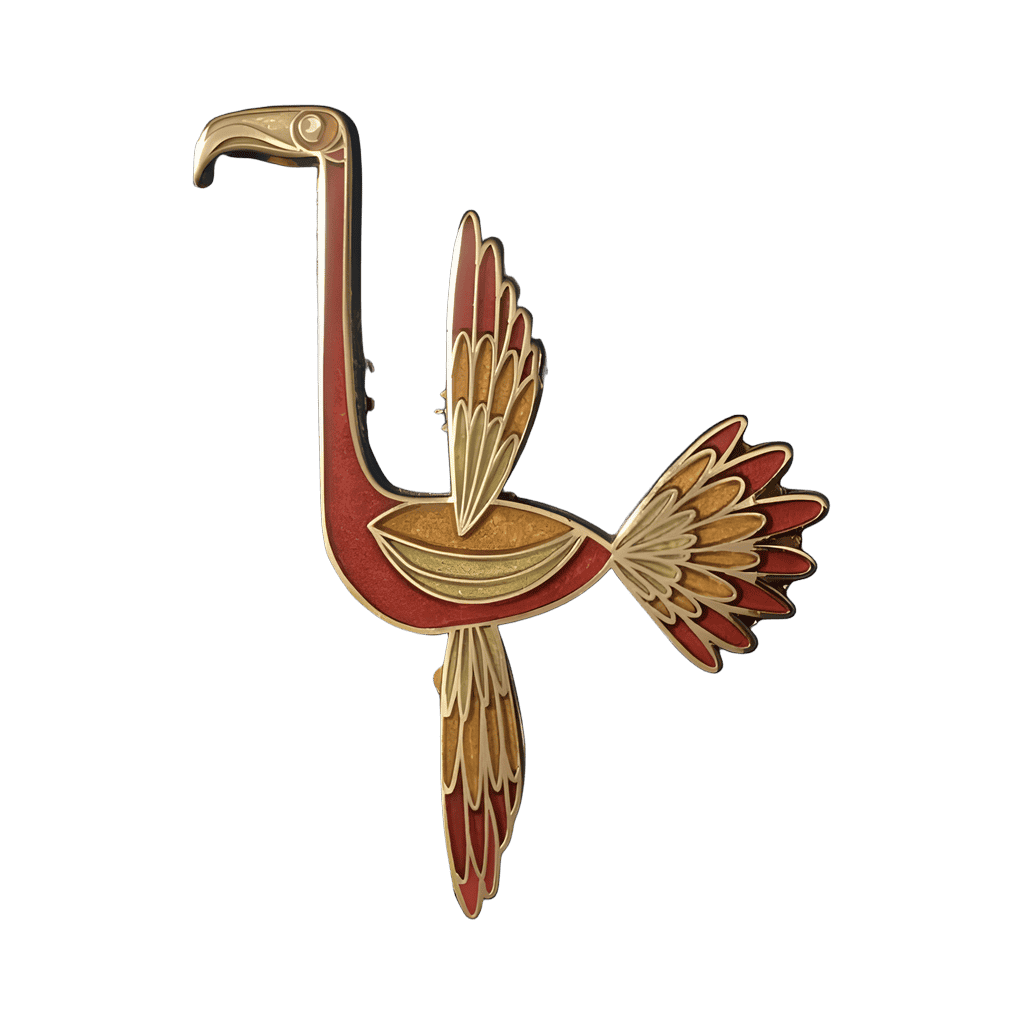 Red Bird with Long Neck Disney pin