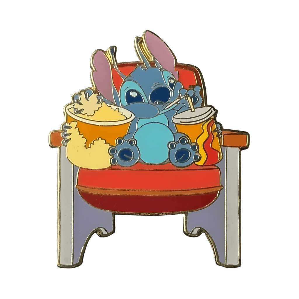 Stitch at the movies Disney pin