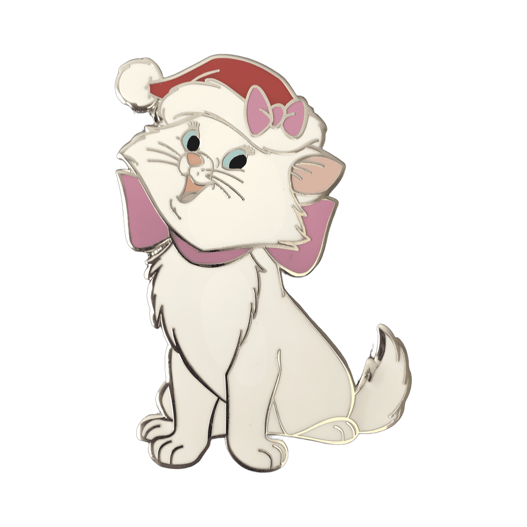 Marie Wearing a Santa Hat Disney pin