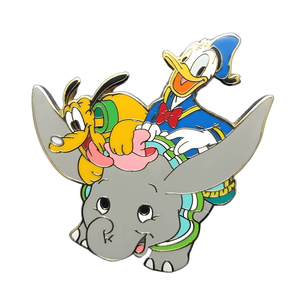 Dumbo Flying Elephants - Pluto & Donald Disney pin