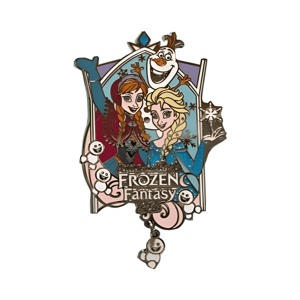 Anna, Elsa, Olaf, Snowgie Dangle Disney pin