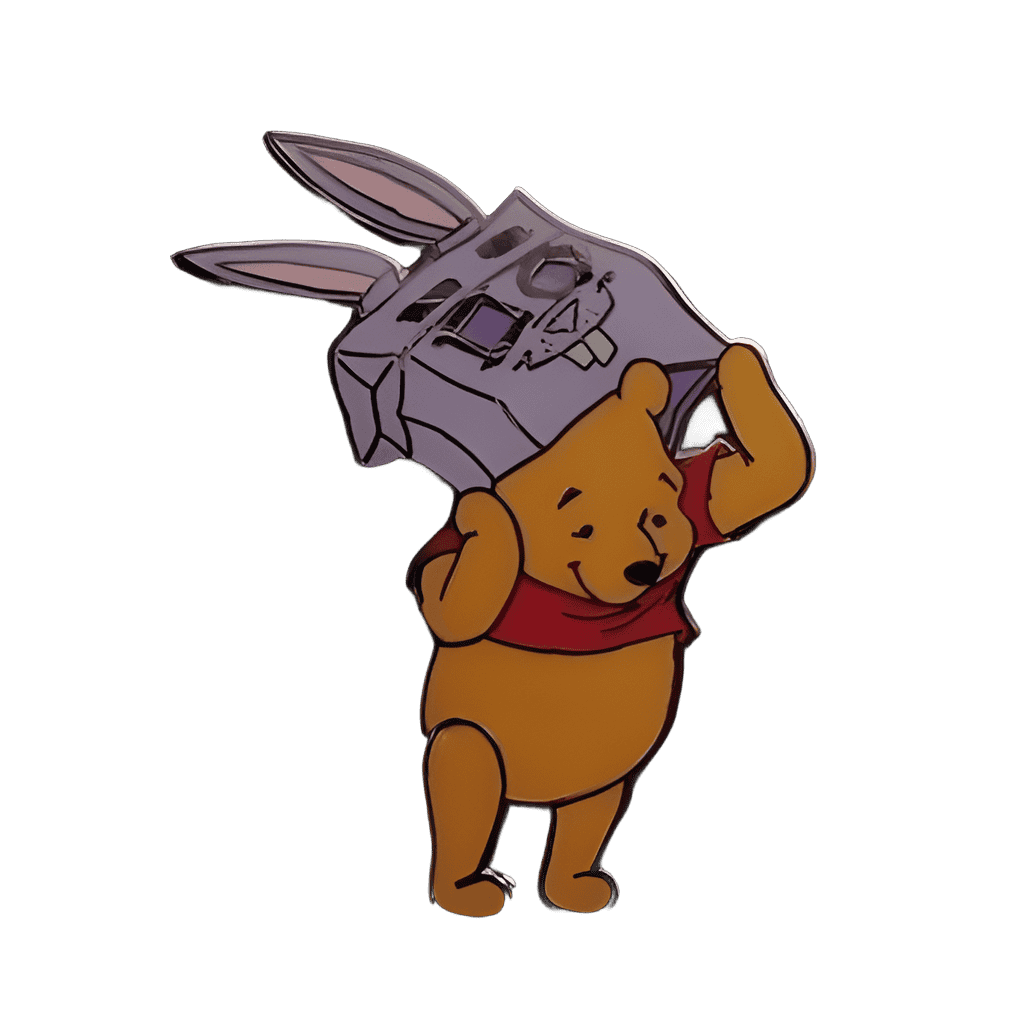 Winnie the Pooh with Bunny Mask Disney pin