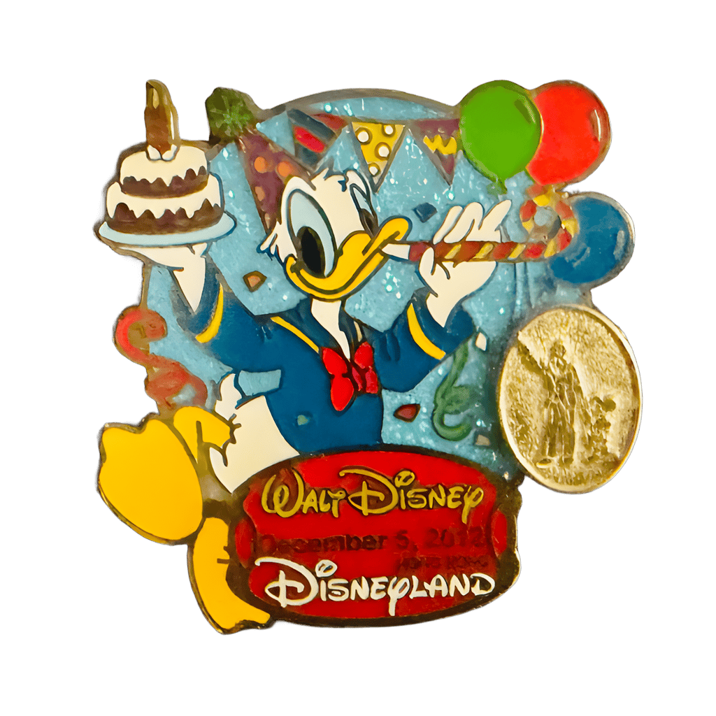 Donald Duck Holding Birthday Cake - Partners Statue - 2012 Disney pin