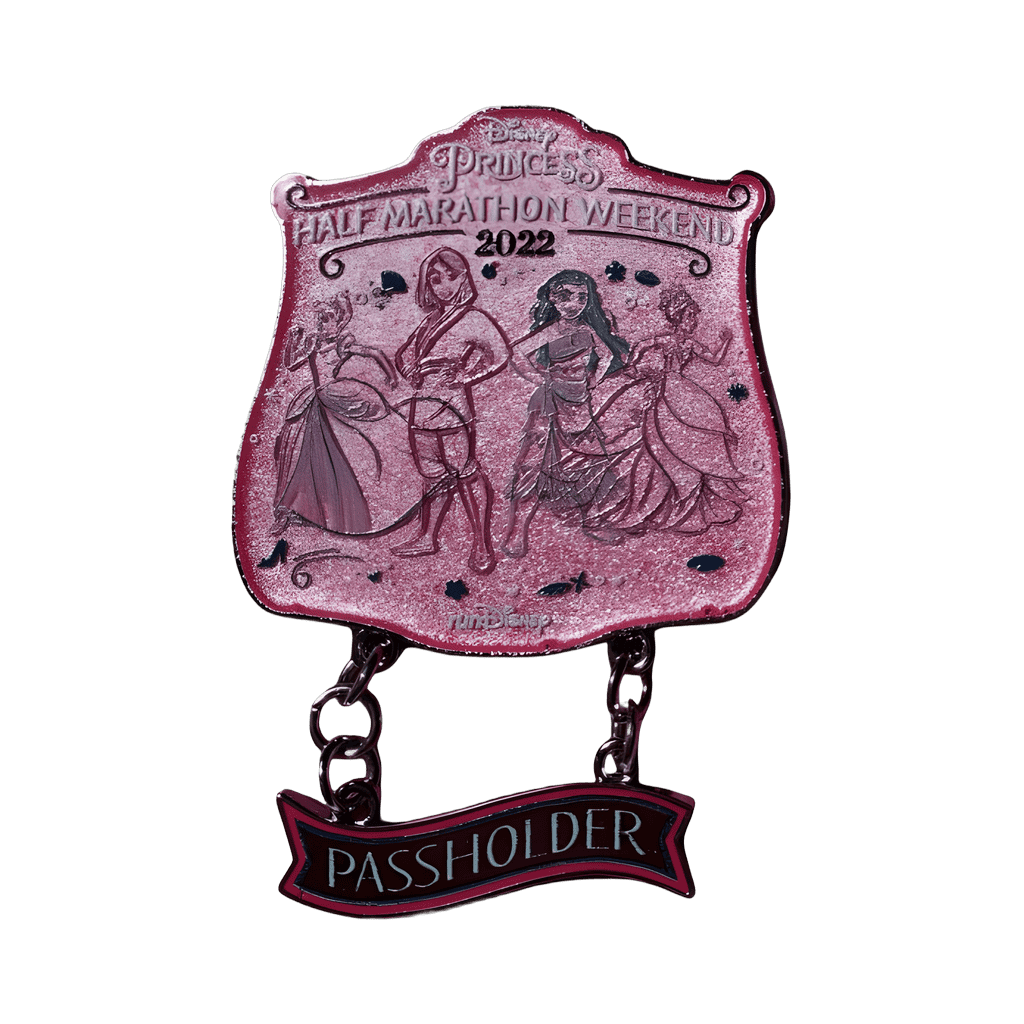 Passholder Shield - Mulan, Moana, Cinderella, and Tiana Disney pin