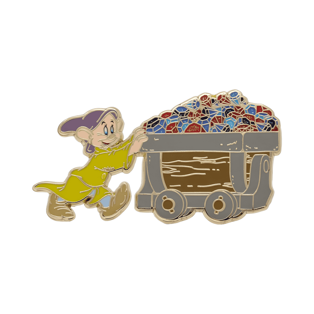 Dopey Mine Cart with Jewels Disney pin