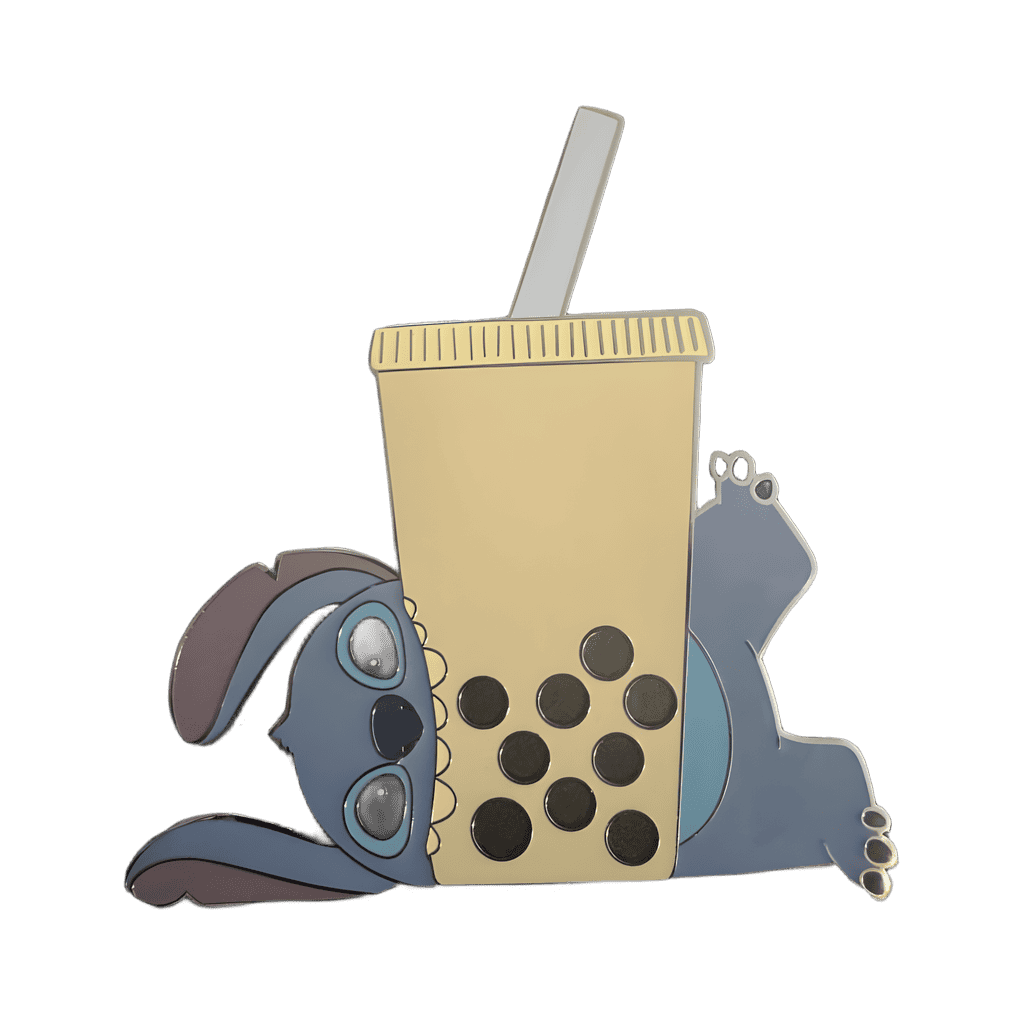 Stitch with boba cup Disney pin