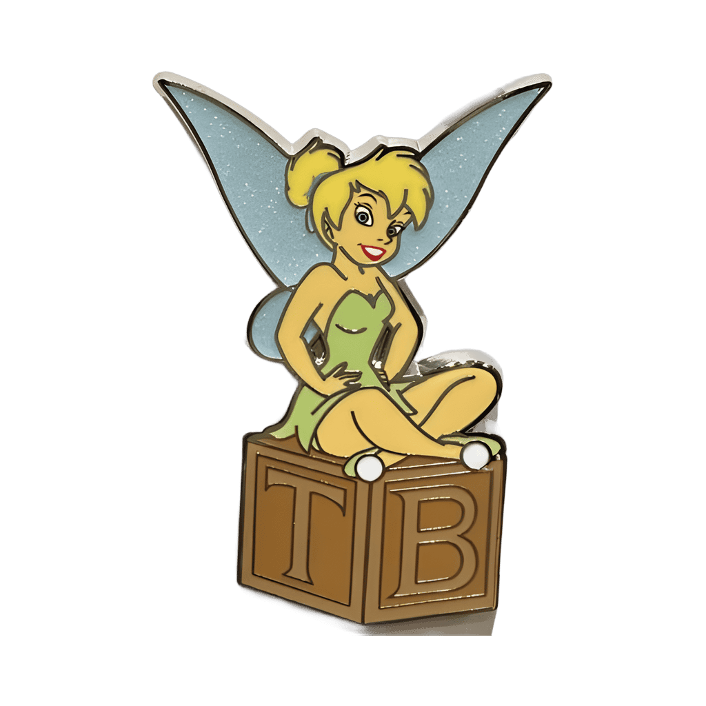 Tinker Bell Sitting TB Block Disney pin