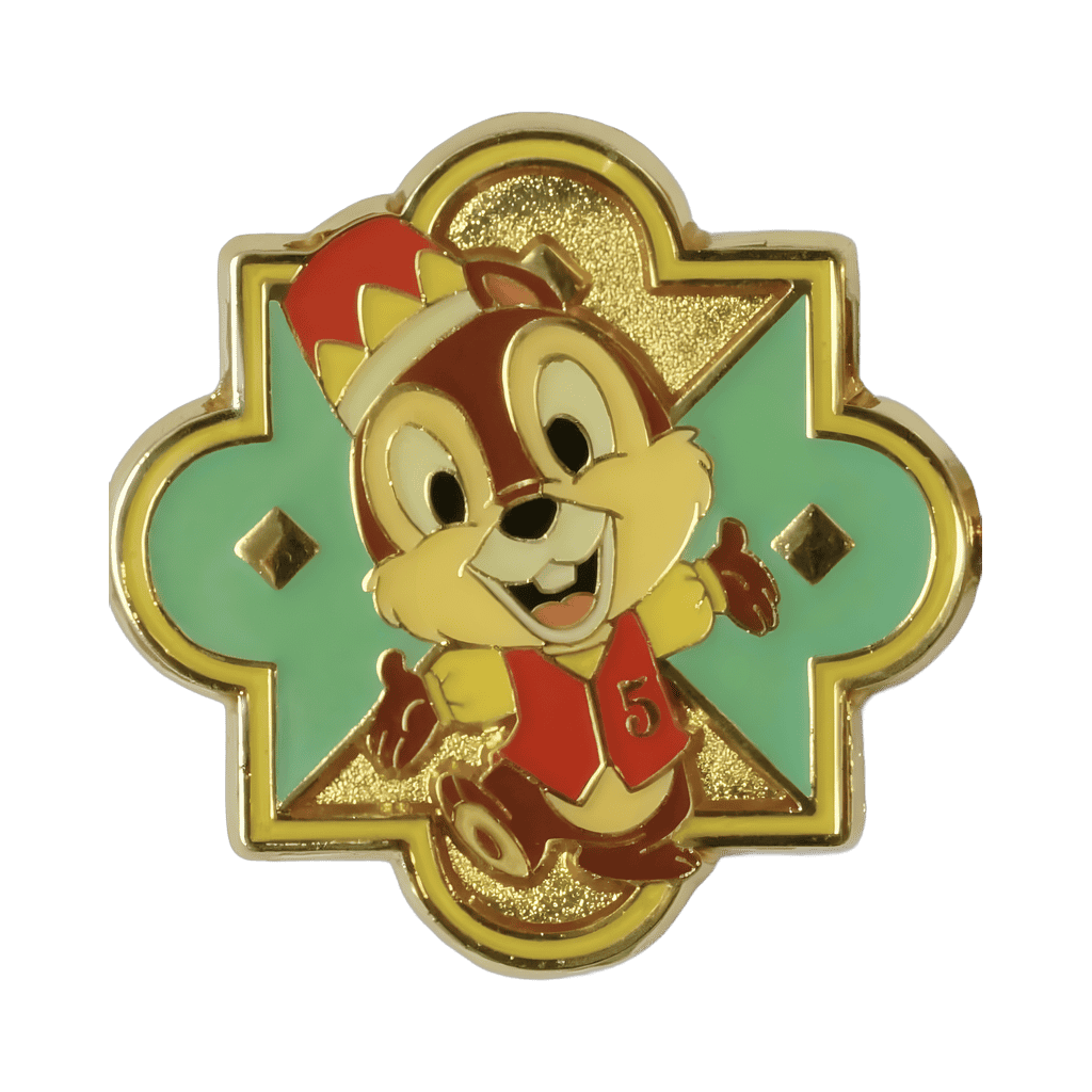 Fifth anniversary - Ornate Tile - Chip Disney pin